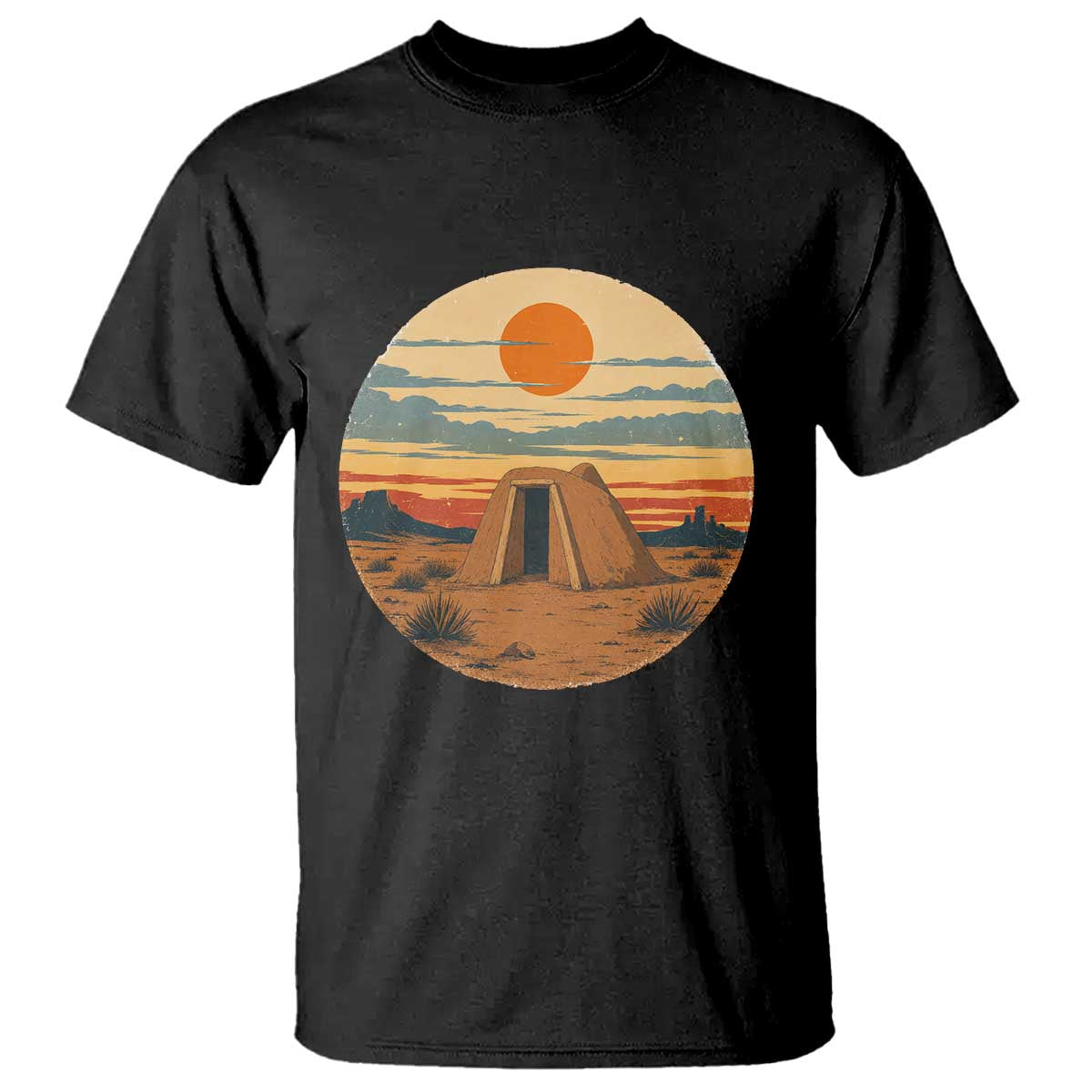 Vintage Monument Valley Landscape T Shirt Desert Hogan Home Art TS12 Black Print Your Wear