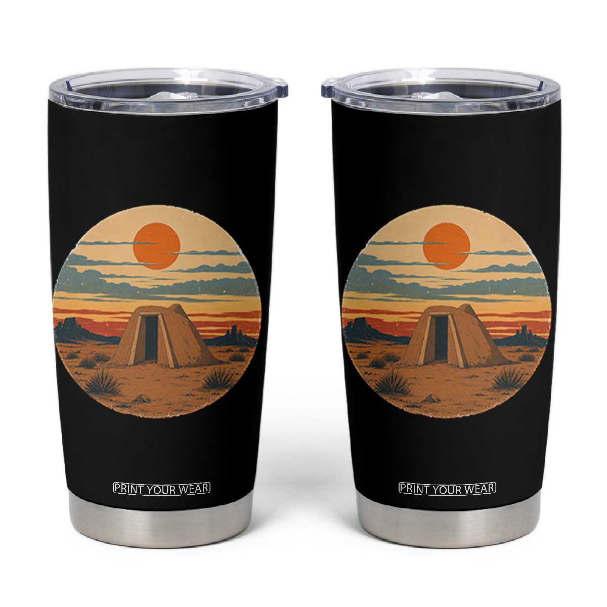 Vintage Monument Valley Landscape Tumbler Cup Desert Hogan Home Art
