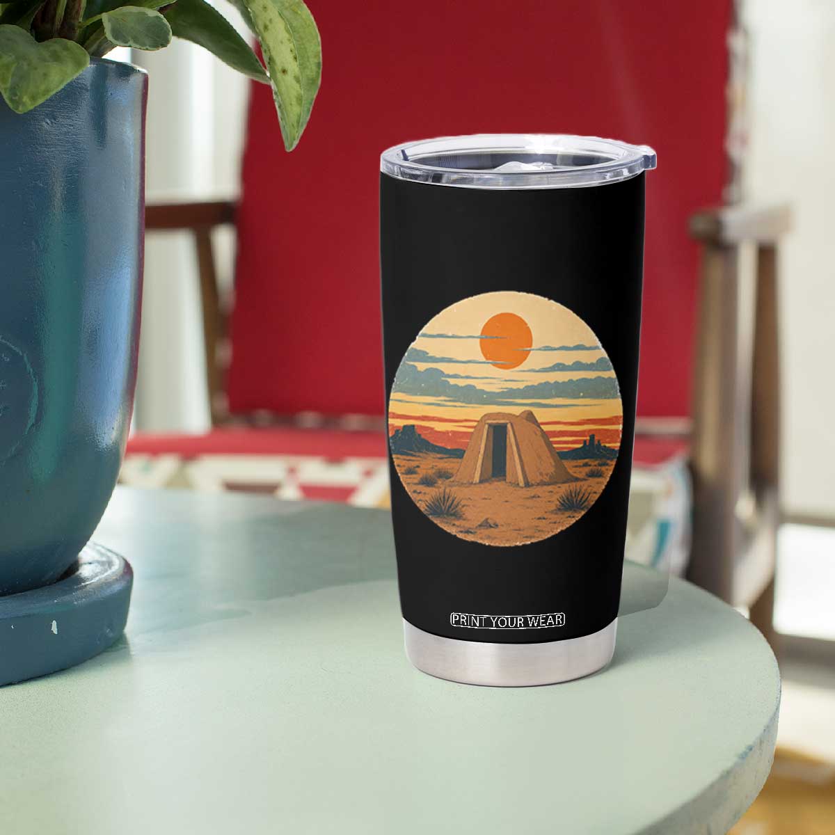 Vintage Monument Valley Landscape Tumbler Cup Desert Hogan Home Art