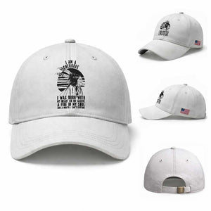 Native American Heritage Pride Gift Baseball Cap I Am A Cherokee Born With Heart On My Sleeve