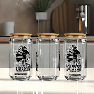 Native American Heritage Pride Gift Glass Can I Am A Cherokee Born With Heart On My Sleeve