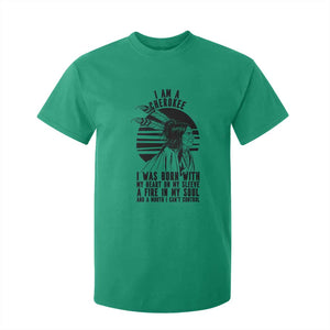 Native American Heritage Pride Gift T Shirt For Kid I Am A Cherokee Born With Heart On My Sleeve