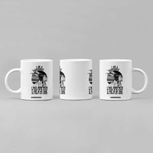 Native American Heritage Pride Gift Coffee Mug I Am A Cherokee Born With Heart On My Sleeve