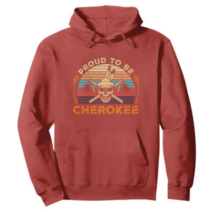 Cherokee Heritage Pride Hoodie Vintage Native American Warrior Skull