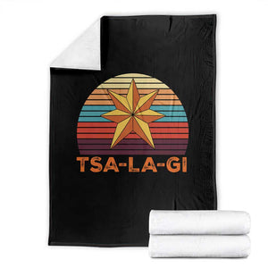 Tsalagi Seven Pointed Star Throw Blanket Cherokee Native American Heritage