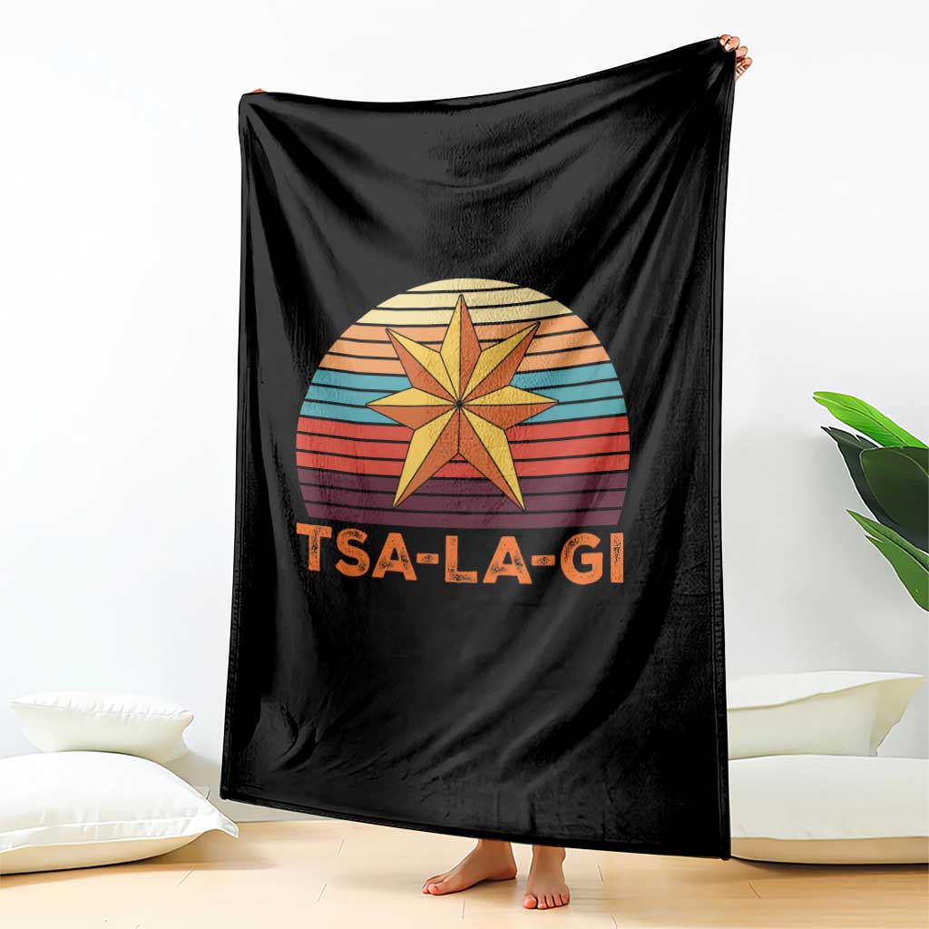 Tsalagi Seven Pointed Star Throw Blanket Cherokee Native American Heritage