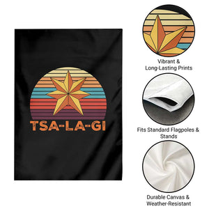 Tsalagi Seven Pointed Star Garden Flag Cherokee Native American Heritage