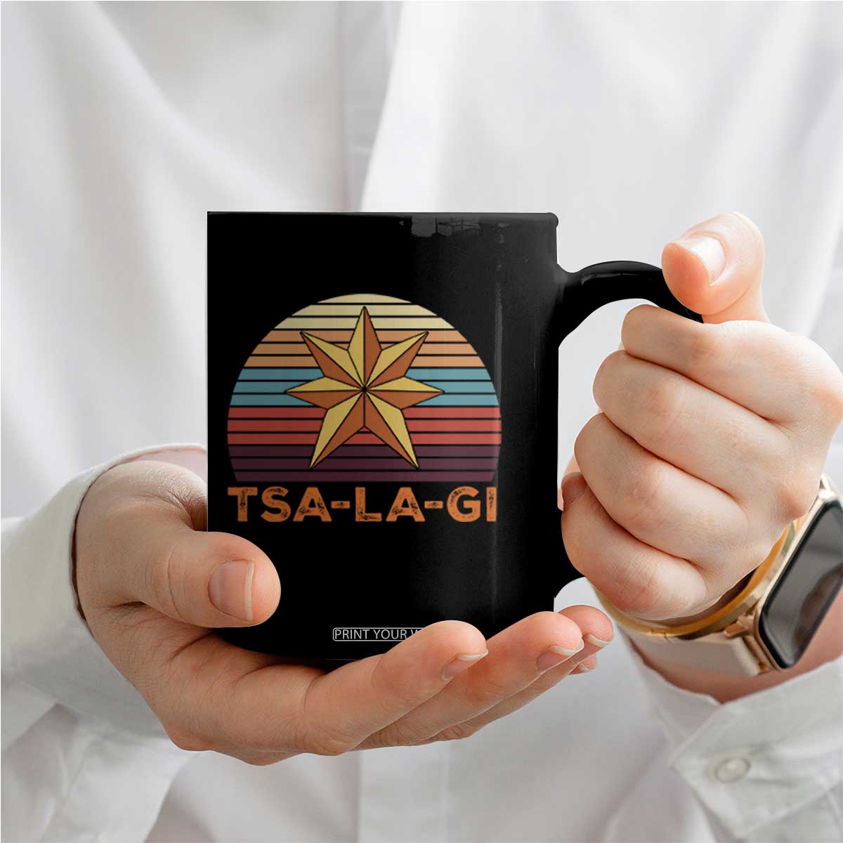 Tsalagi Seven Pointed Star Coffee Mug Cherokee Native American Heritage