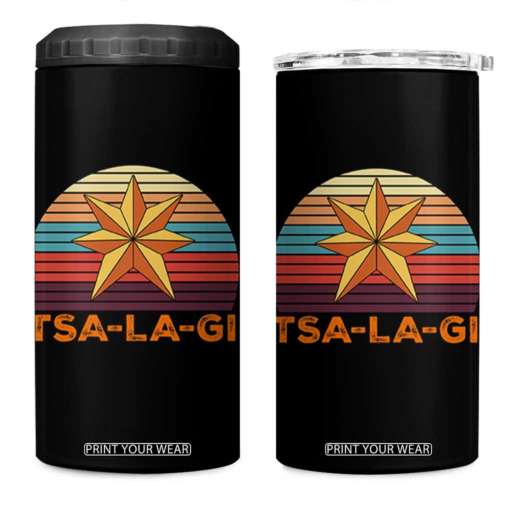 Tsalagi Seven Pointed Star 4 in 1 Can Cooler Tumbler Cherokee Native American Heritage
