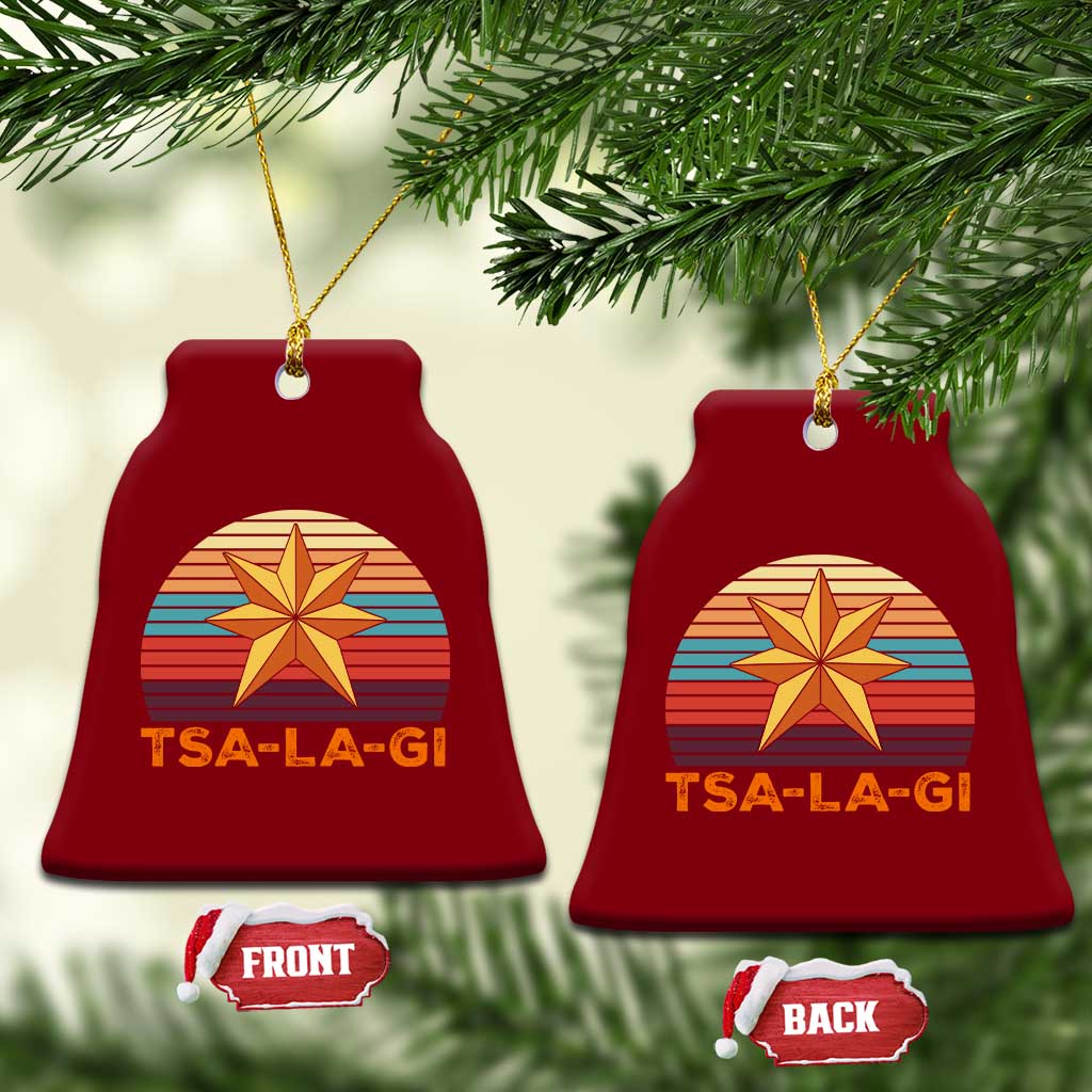 Tsalagi Seven Pointed Star Ceramic Ornament Cherokee Native American Heritage
