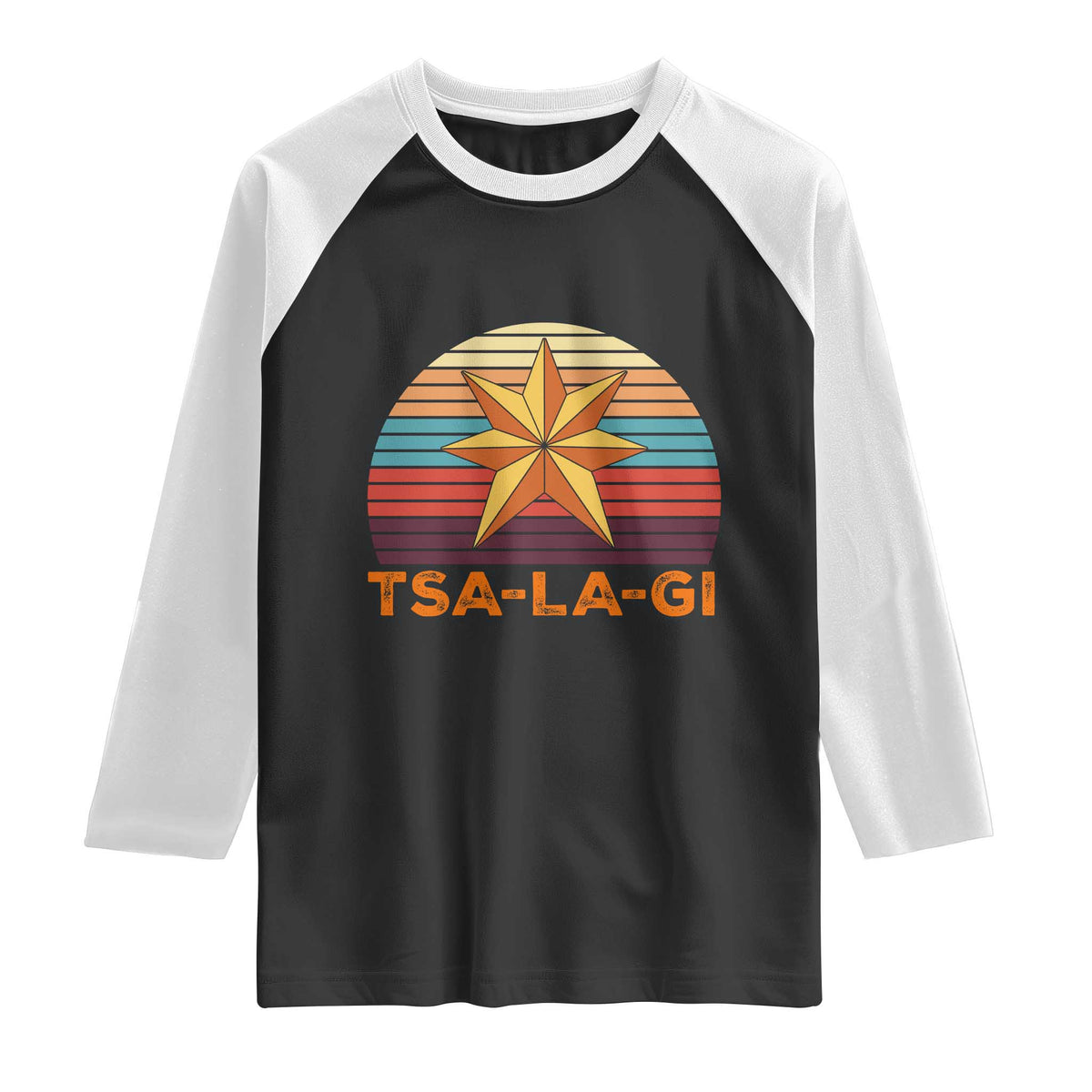 Tsalagi Seven Pointed Star Raglan Shirt Cherokee Native American Heritage