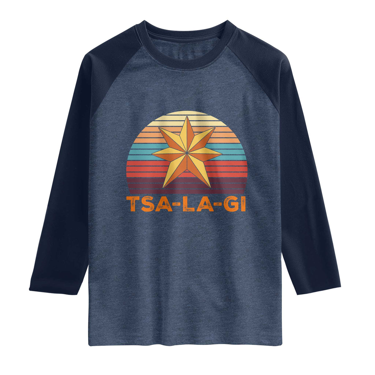 Tsalagi Seven Pointed Star Raglan Shirt Cherokee Native American Heritage