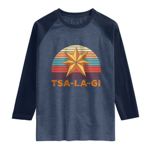 Tsalagi Seven Pointed Star Raglan Shirt Cherokee Native American Heritage