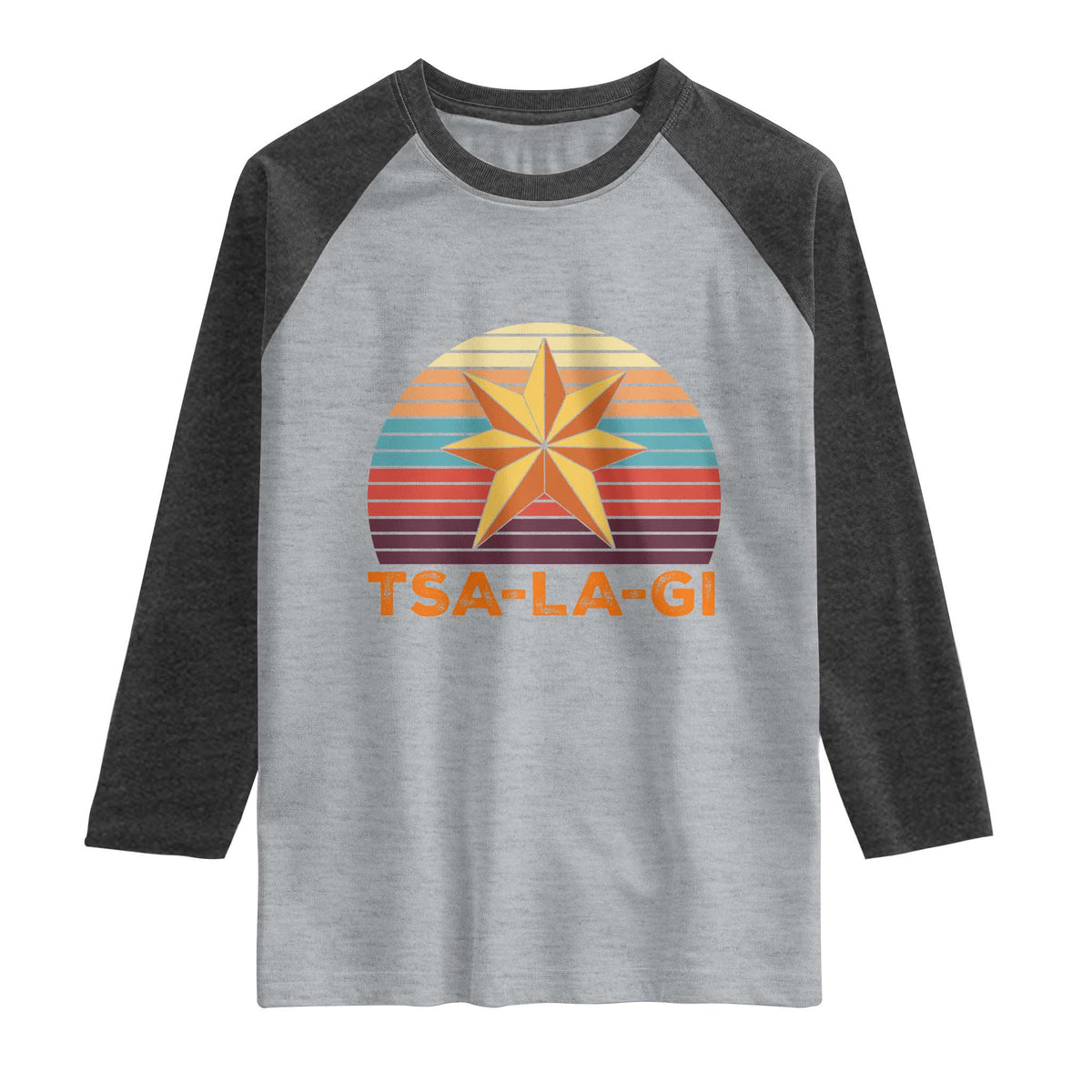 Tsalagi Seven Pointed Star Raglan Shirt Cherokee Native American Heritage