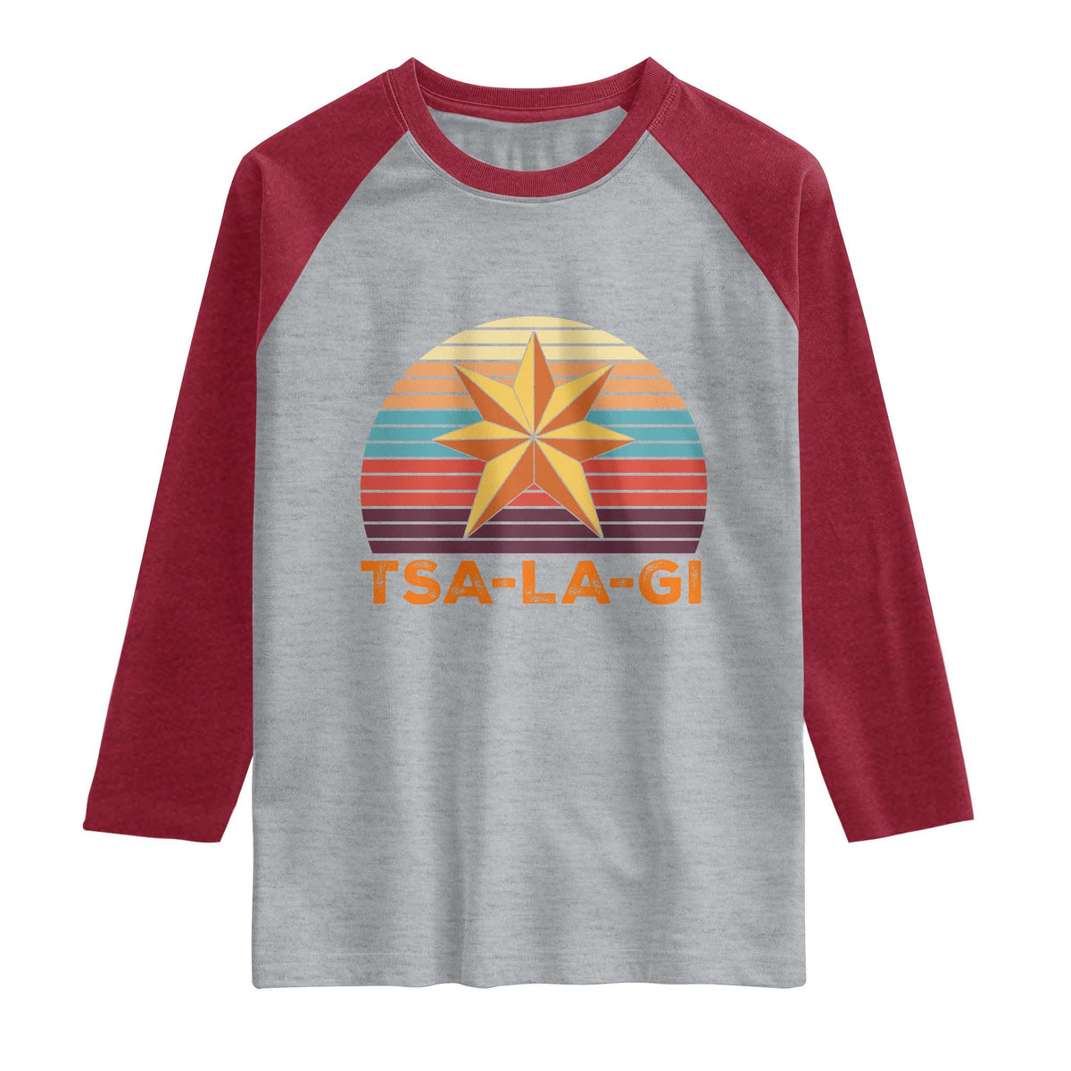 Tsalagi Seven Pointed Star Raglan Shirt Cherokee Native American Heritage