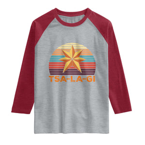 Tsalagi Seven Pointed Star Raglan Shirt Cherokee Native American Heritage