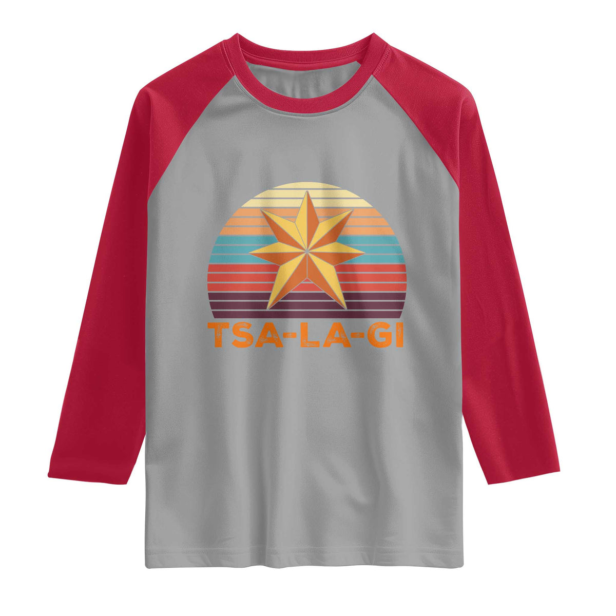 Tsalagi Seven Pointed Star Raglan Shirt Cherokee Native American Heritage