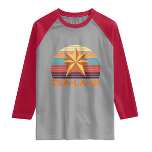 Tsalagi Seven Pointed Star Raglan Shirt Cherokee Native American Heritage