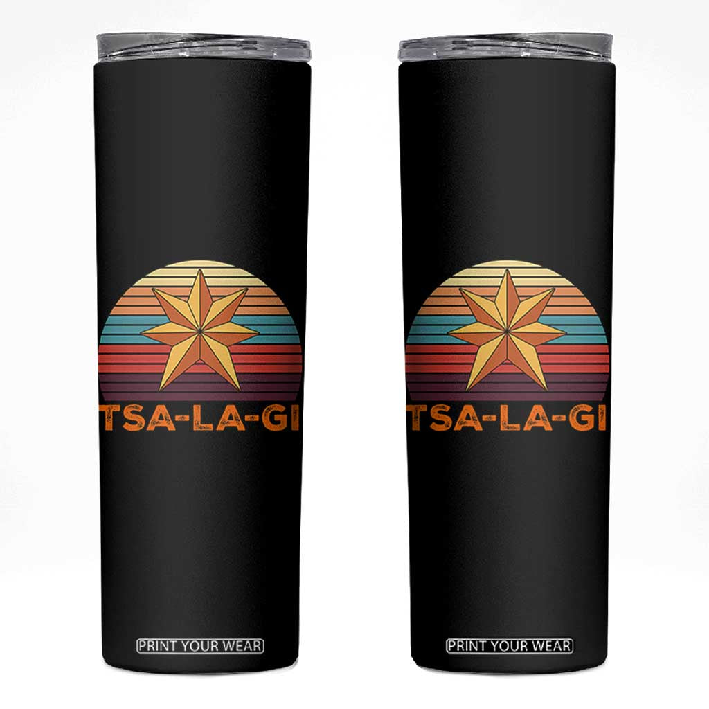 Tsalagi Seven Pointed Star Skinny Tumbler Cherokee Native American Heritage