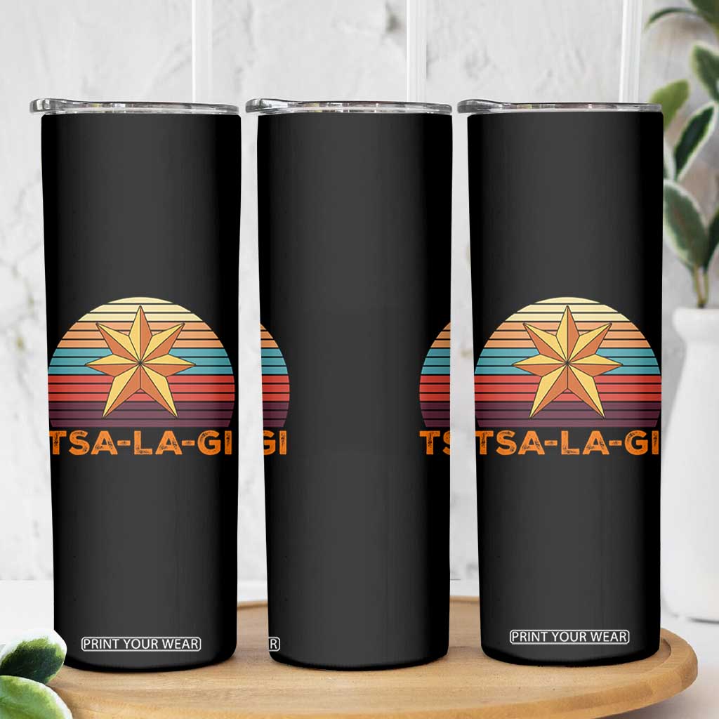 Tsalagi Seven Pointed Star Skinny Tumbler Cherokee Native American Heritage