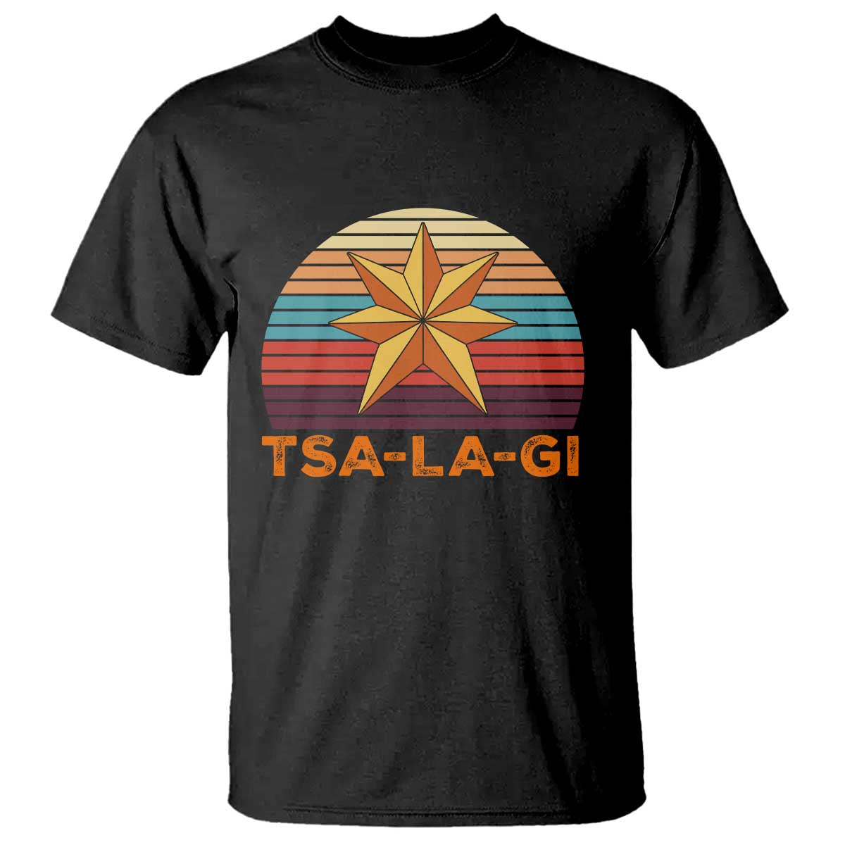 Tsalagi Seven Pointed Star T Shirt Cherokee Native American Heritage