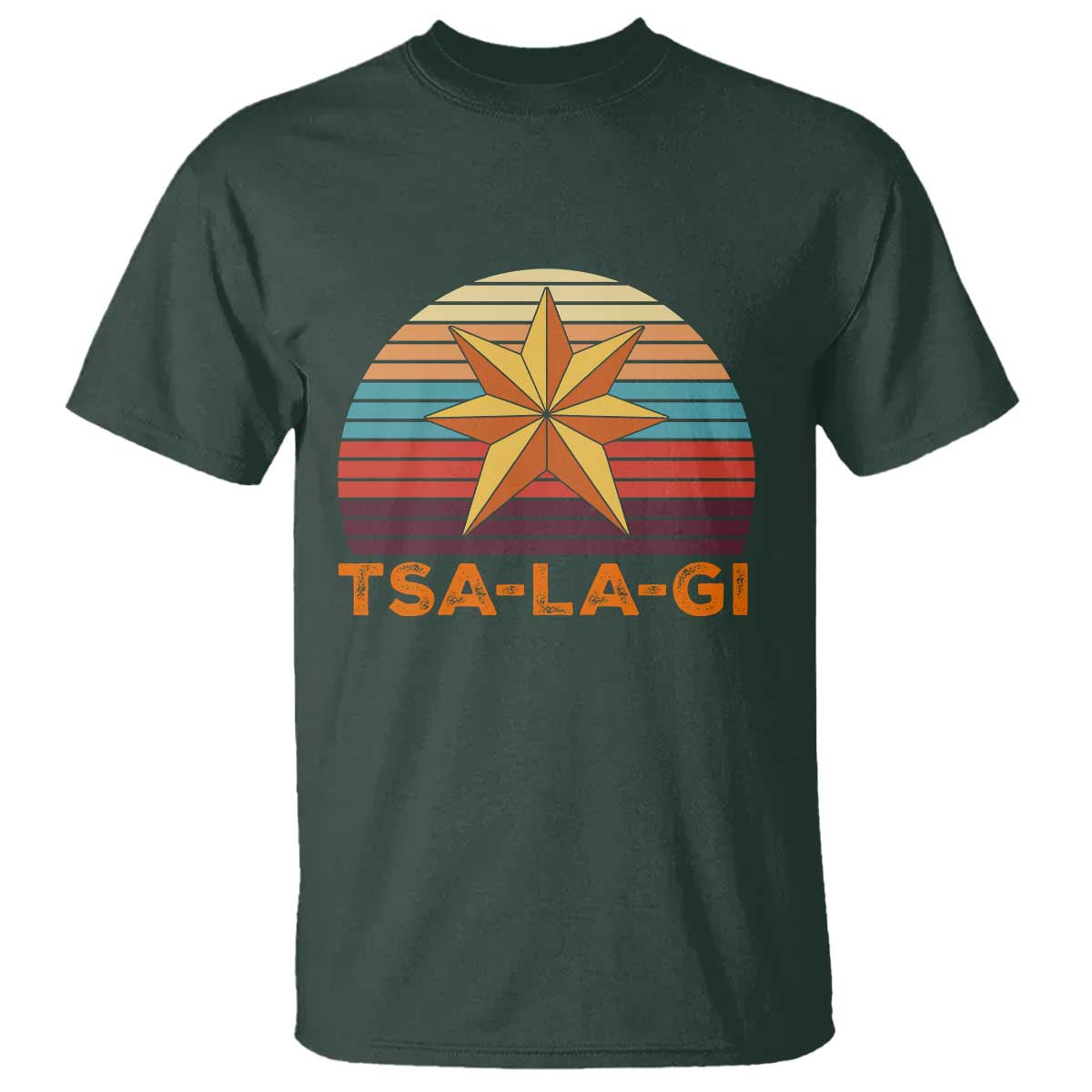 Tsalagi Seven Pointed Star T Shirt Cherokee Native American Heritage