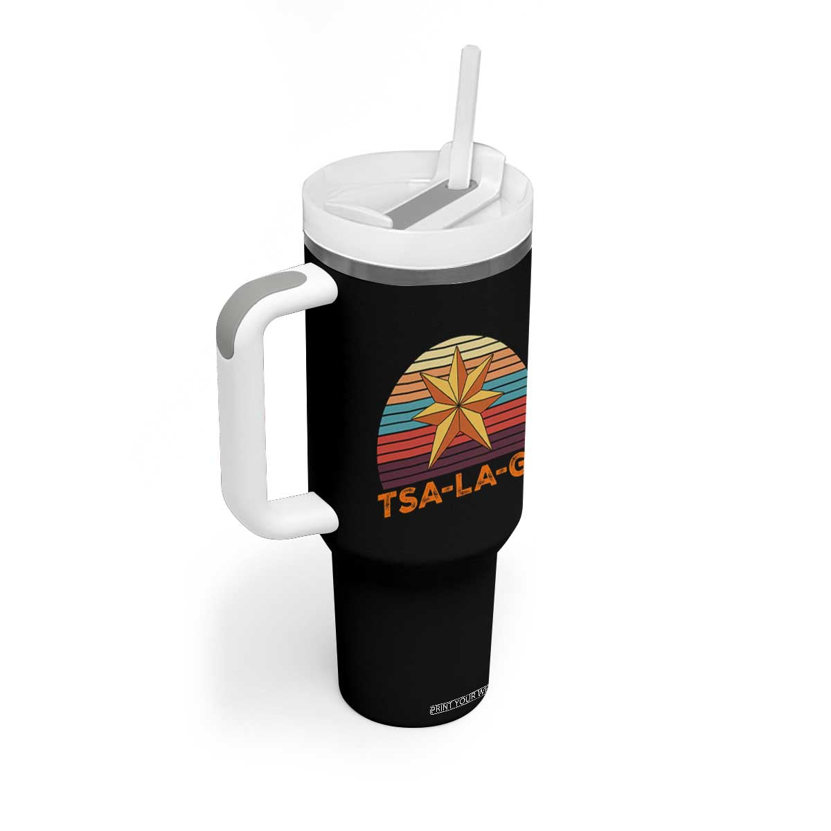 Tsalagi Seven Pointed Star Tumbler With Handle Cherokee Native American Heritage