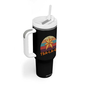 Tsalagi Seven Pointed Star Tumbler With Handle Cherokee Native American Heritage