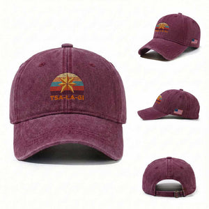 Tsalagi Seven Pointed Star Washed Cotton Baseball Cap Cherokee Native American Heritage