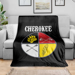 Cherokee Cultural Pride Throw Blanket Native American Medicine Wheel Art