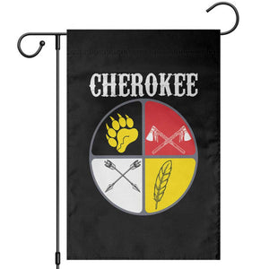Cherokee Cultural Pride Garden Flag Native American Medicine Wheel Art