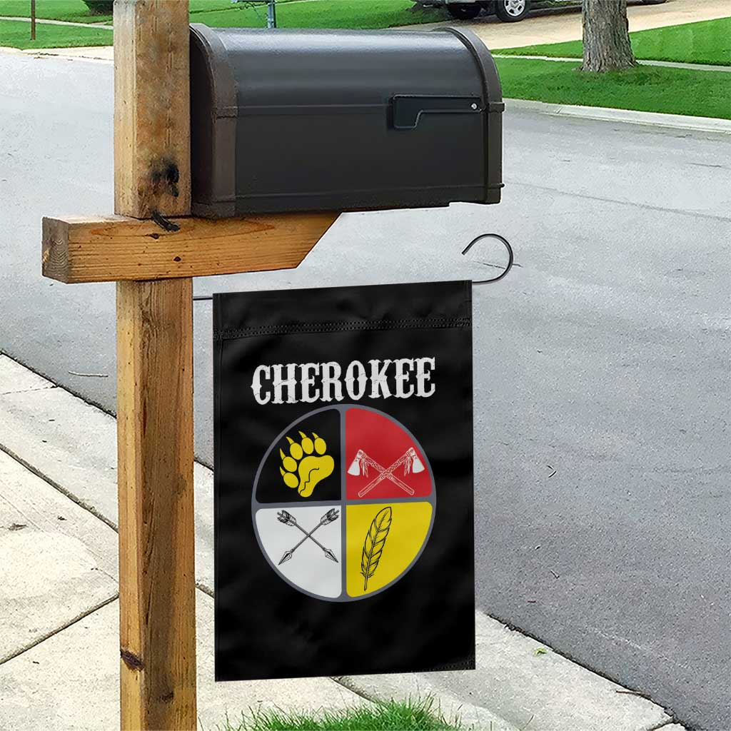 Cherokee Cultural Pride Garden Flag Native American Medicine Wheel Art
