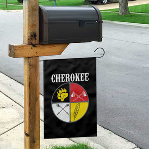 Cherokee Cultural Pride Garden Flag Native American Medicine Wheel Art