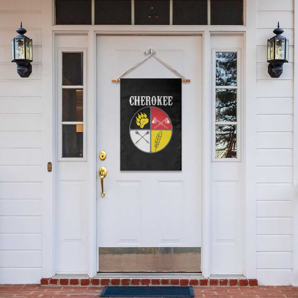 Cherokee Cultural Pride Garden Flag Native American Medicine Wheel Art