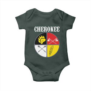 Cherokee Cultural Pride Baby Onesie Native American Medicine Wheel Art