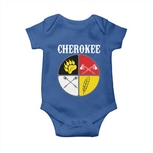 Cherokee Cultural Pride Baby Onesie Native American Medicine Wheel Art