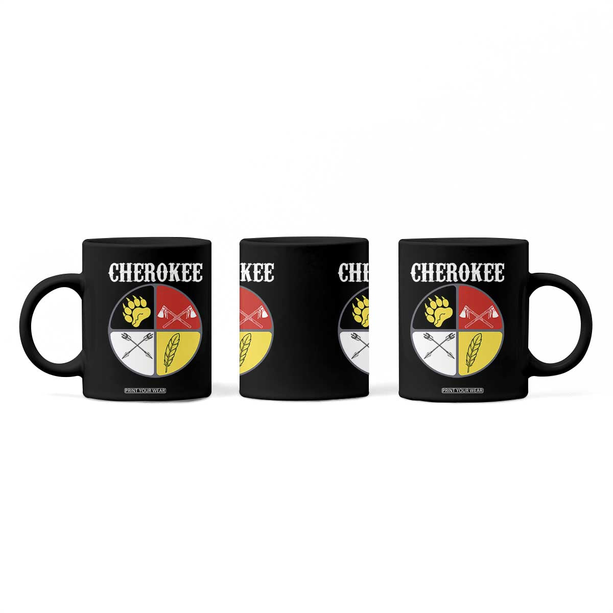 Cherokee Cultural Pride Coffee Mug Native American Medicine Wheel Art