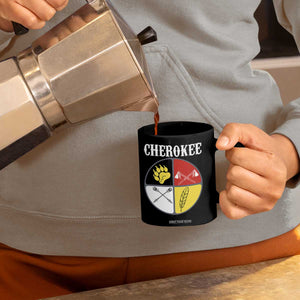 Cherokee Cultural Pride Coffee Mug Native American Medicine Wheel Art