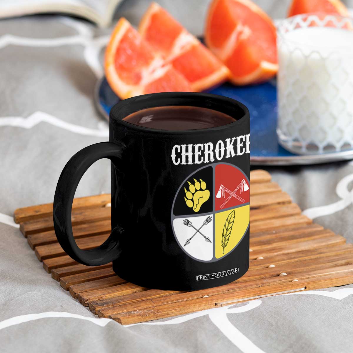 Cherokee Cultural Pride Coffee Mug Native American Medicine Wheel Art