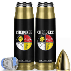 Cherokee Cultural Pride Bullet Tumbler Native American Medicine Wheel Art