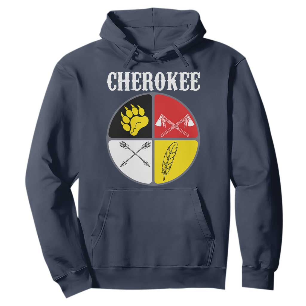 Cherokee Cultural Pride Hoodie Native American Medicine Wheel Art