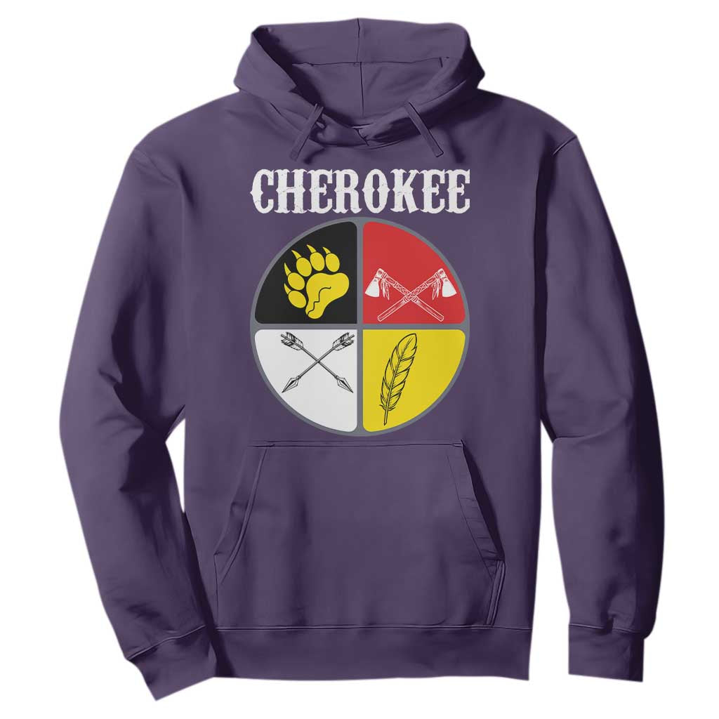 Cherokee Cultural Pride Hoodie Native American Medicine Wheel Art