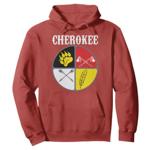 Cherokee Cultural Pride Hoodie Native American Medicine Wheel Art