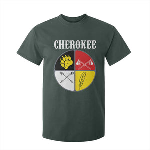 Cherokee Cultural Pride T Shirt For Kid Native American Medicine Wheel Art