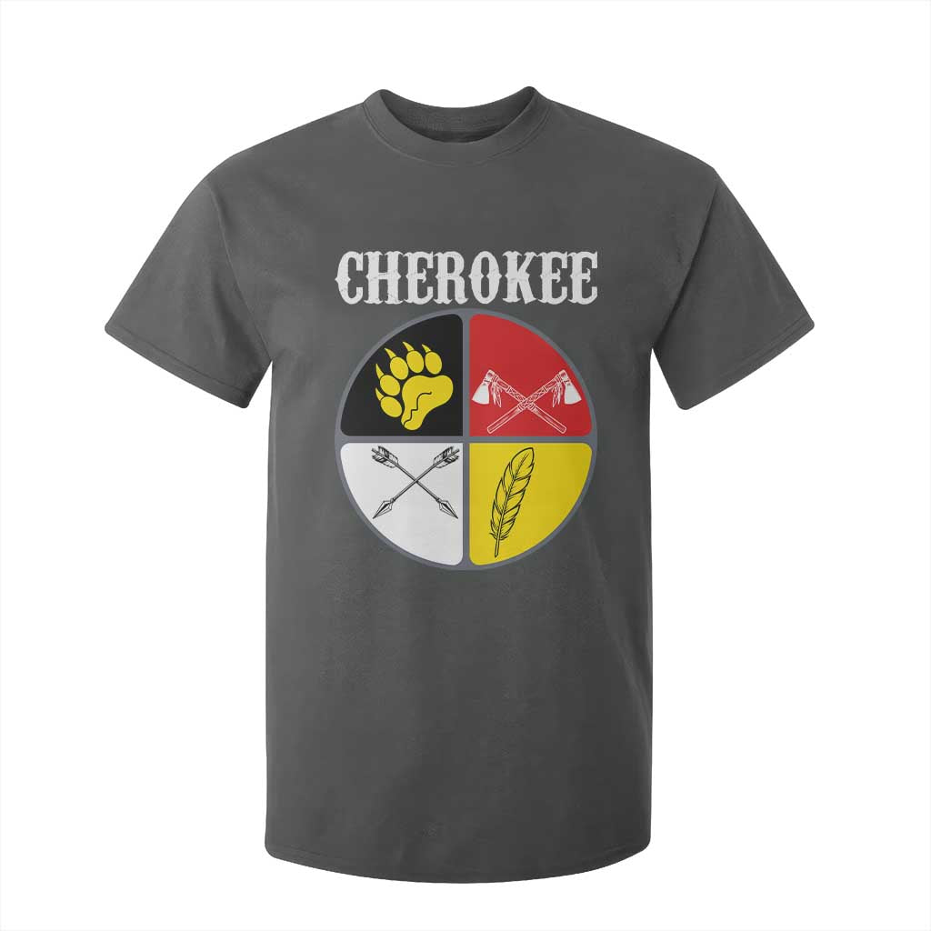Cherokee Cultural Pride T Shirt For Kid Native American Medicine Wheel Art