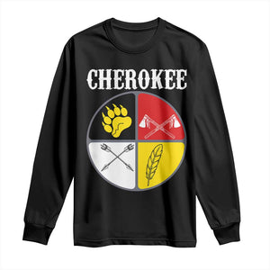 Cherokee Cultural Pride Long Sleeve Shirt Native American Medicine Wheel Art