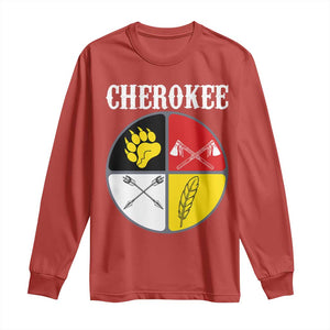 Cherokee Cultural Pride Long Sleeve Shirt Native American Medicine Wheel Art
