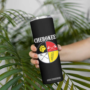 Cherokee Cultural Pride Skinny Tumbler Native American Medicine Wheel Art