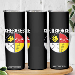 Cherokee Cultural Pride Skinny Tumbler Native American Medicine Wheel Art