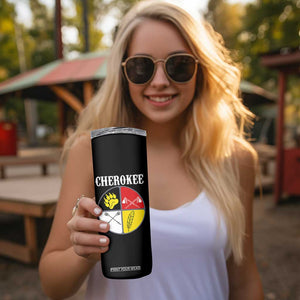 Cherokee Cultural Pride Skinny Tumbler Native American Medicine Wheel Art